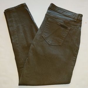 Michael Kors olive green crop jeans size 8